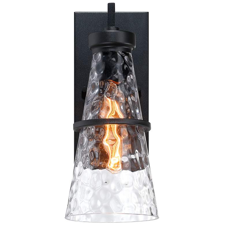 Image 1 Field Daisy Lane Black Outdoor Hardwired Wall Sconce