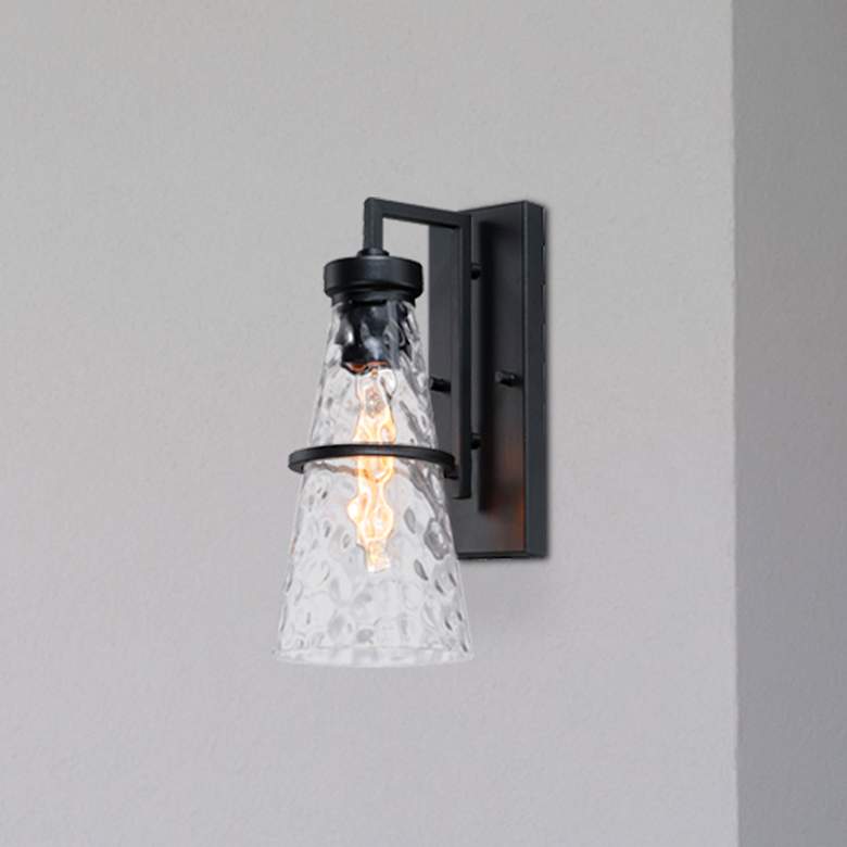 Image 6 Field Daisy Lane Black Outdoor Hardwired Wall Sconce more views