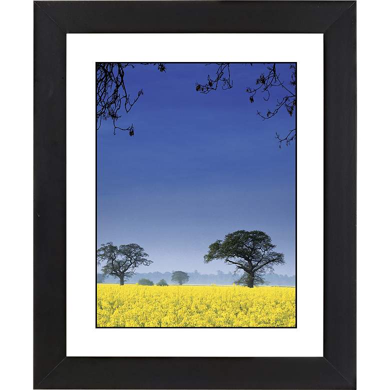 Image 1 Field Of Yellow Black Frame Giclee 23 1/4 inch High Wall Art