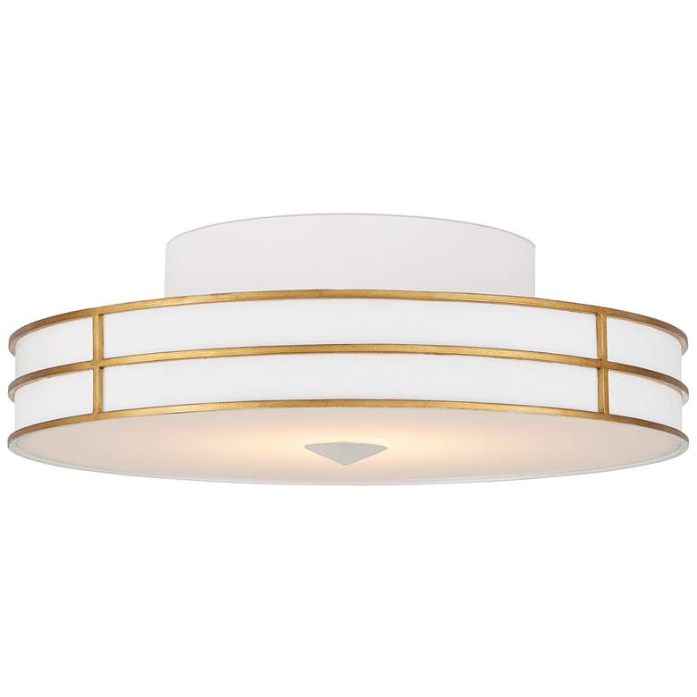 Image 1 Fielding White Flush Mount