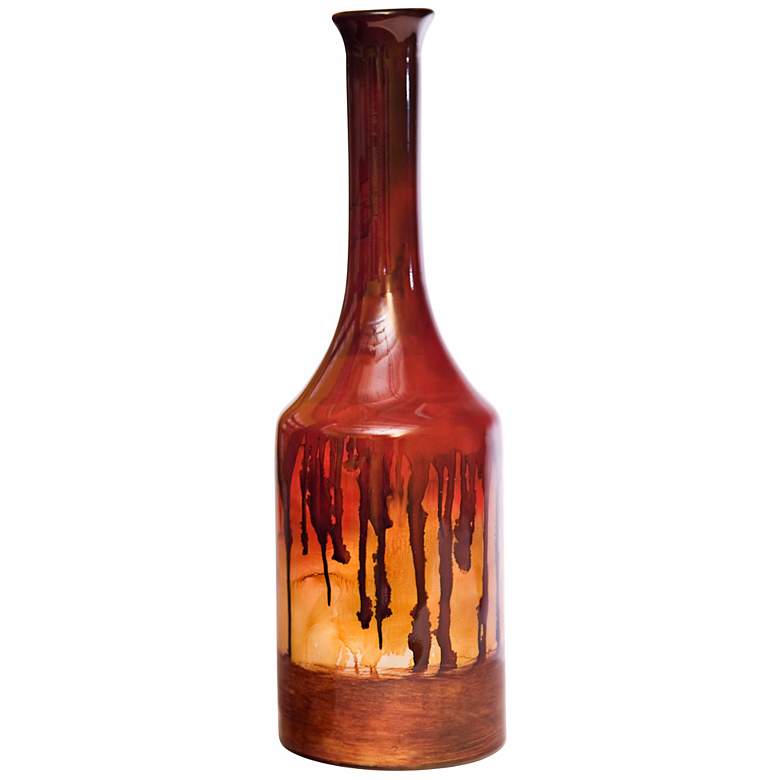 Image 1 Fiery Blaze Large Recycled Glass Bottle