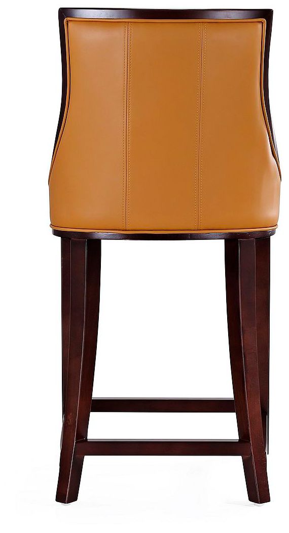 Fifth Avenue 26" Camel Faux Leather Counter Stools Set of 3 in scene