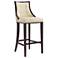 Fifth Avenue 45 in. Cream and Walnut Beech Wood Bar Stool