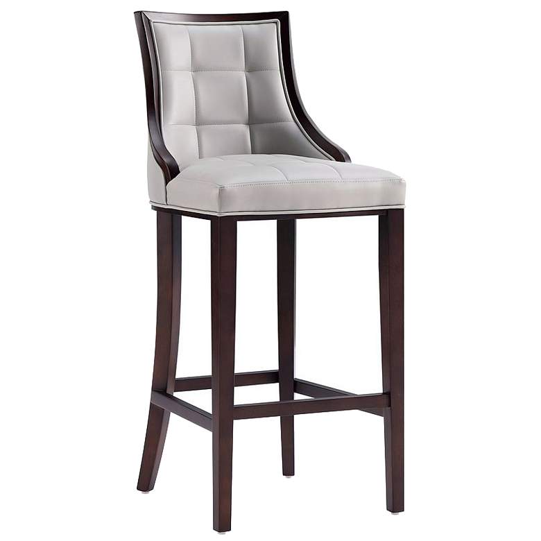 Image 1 Fifth Avenue Faux Leather Barstool in Light Grey