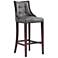 Fifth Avenue Faux Leather Barstool in Pebble Grey