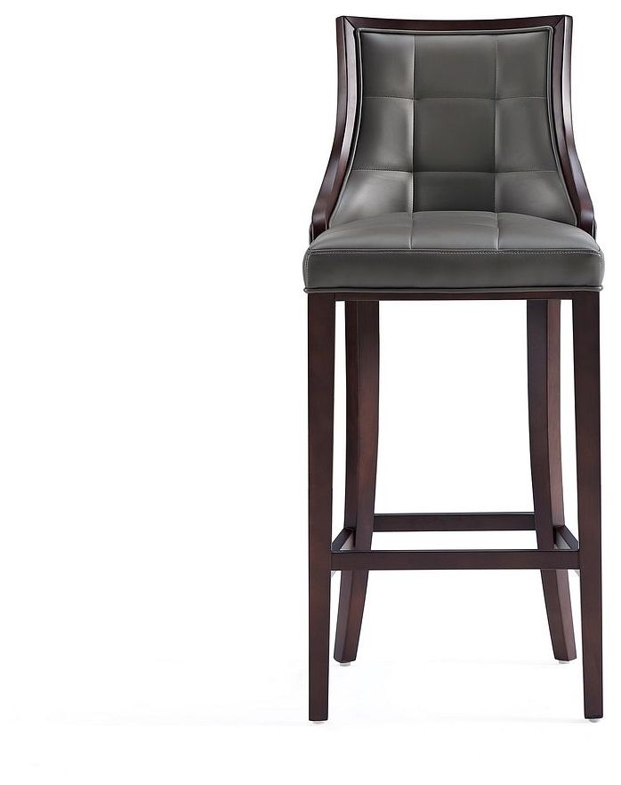 Image 4 Fifth Avenue Faux Leather Barstool in Pebble Grey more views
