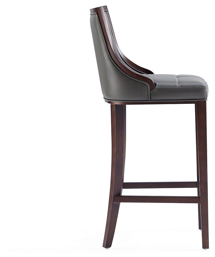 Image 5 Fifth Avenue Faux Leather Barstool in Pebble Grey more views