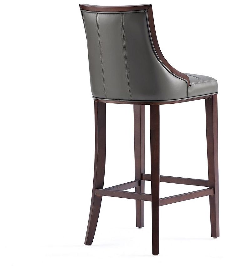 Image 6 Fifth Avenue Faux Leather Barstool in Pebble Grey more views