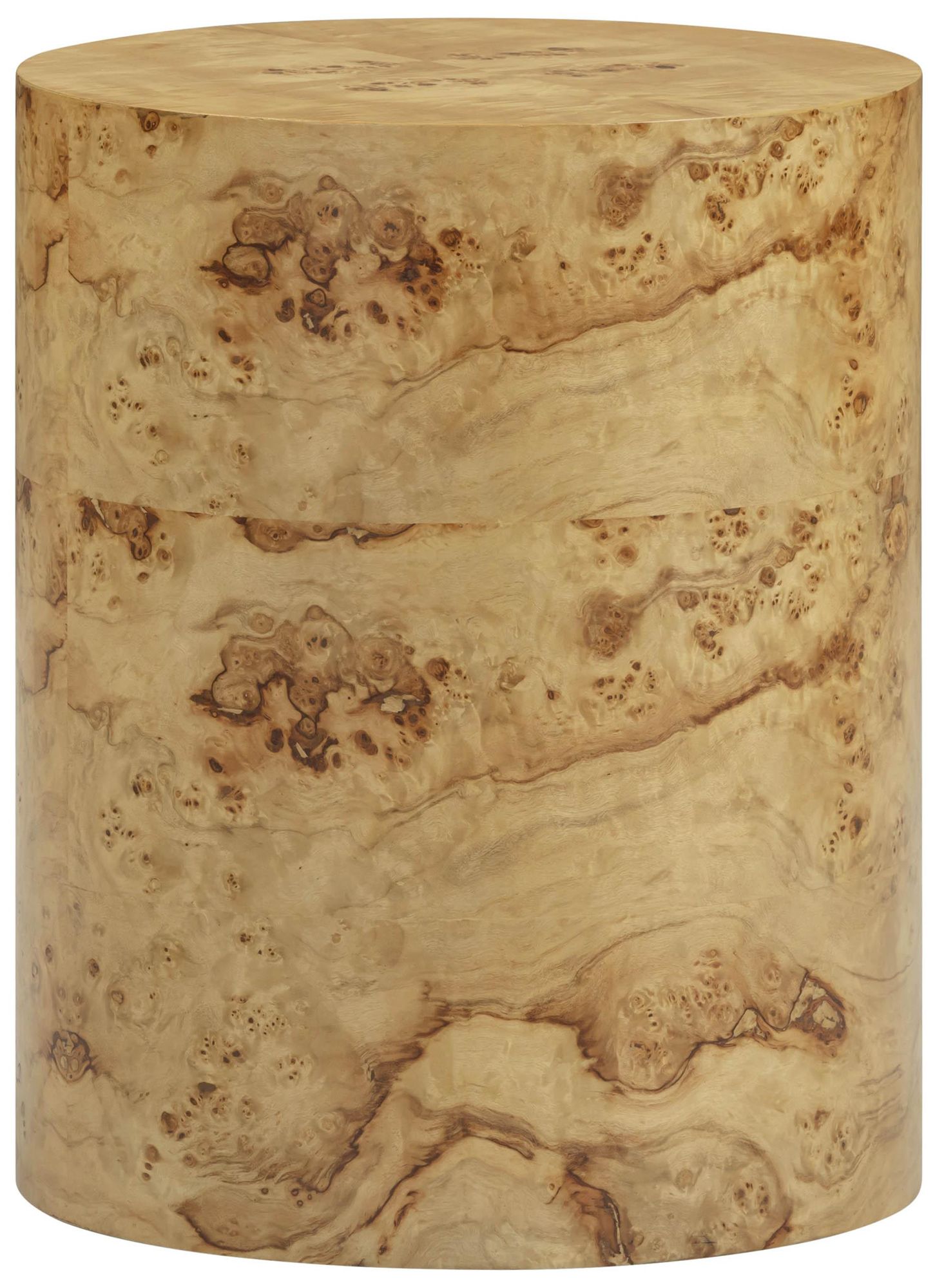 Image 2 Fig Natural Burl Drum Side Table more views