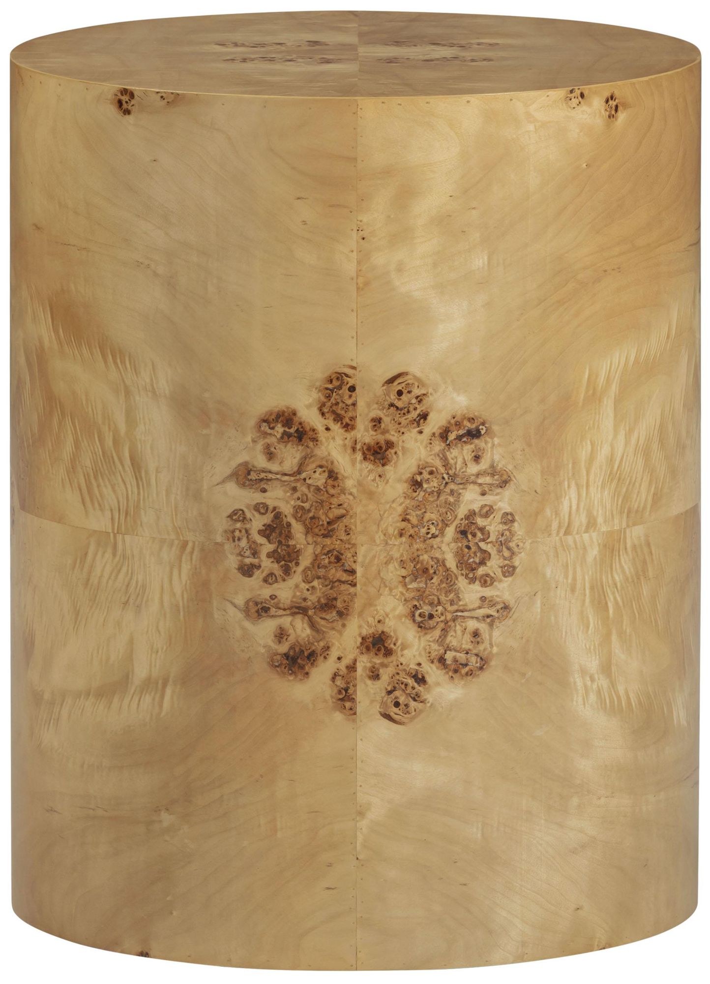 Image 3 Fig Natural Burl Drum Side Table more views