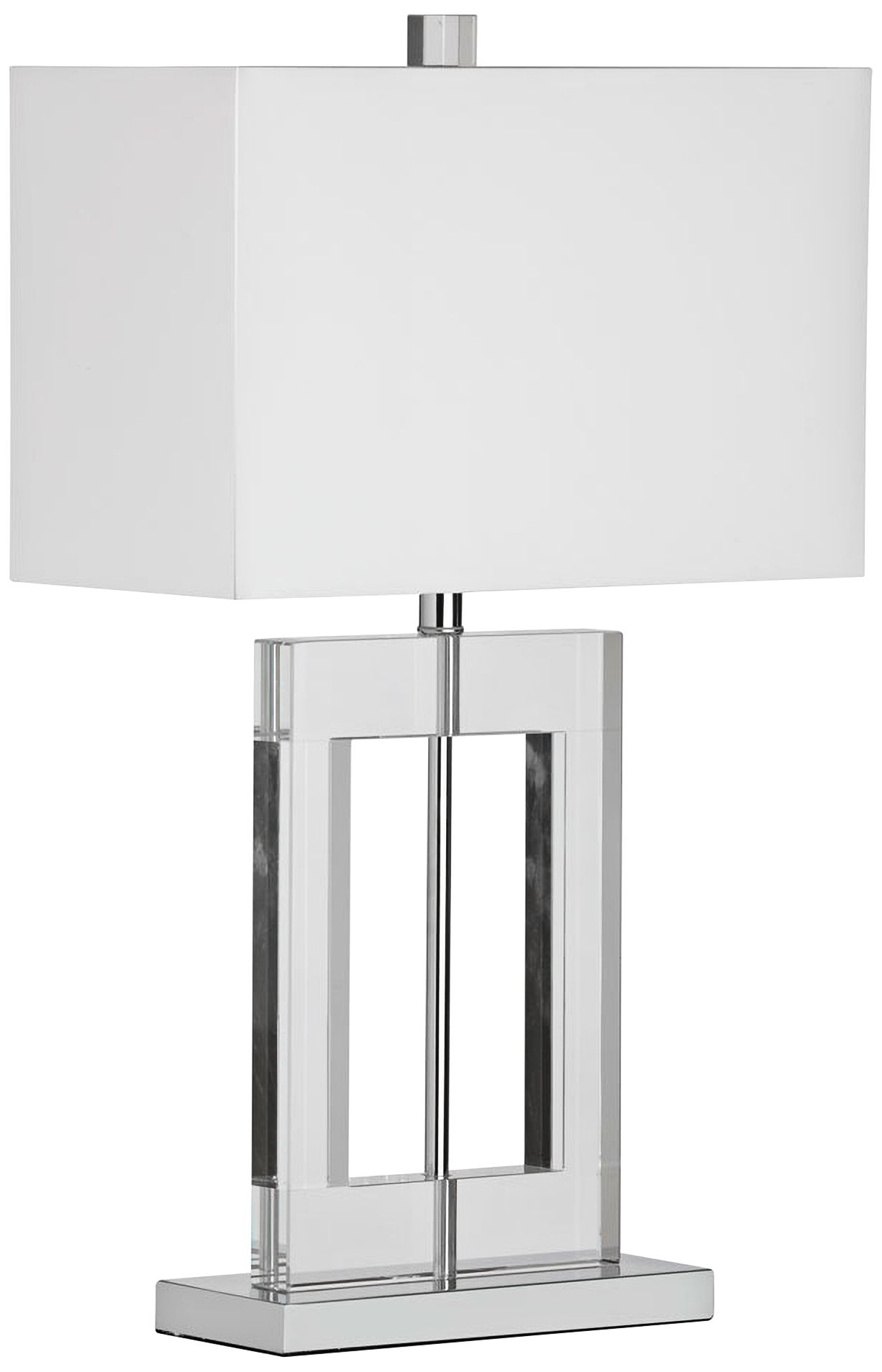 white rectangle table lamp