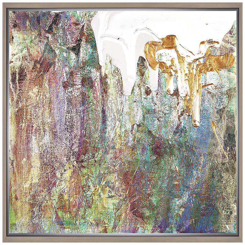 Image 1 Figures of Speech III 21 3/4 inch Square Framed Canvas Wall Art
