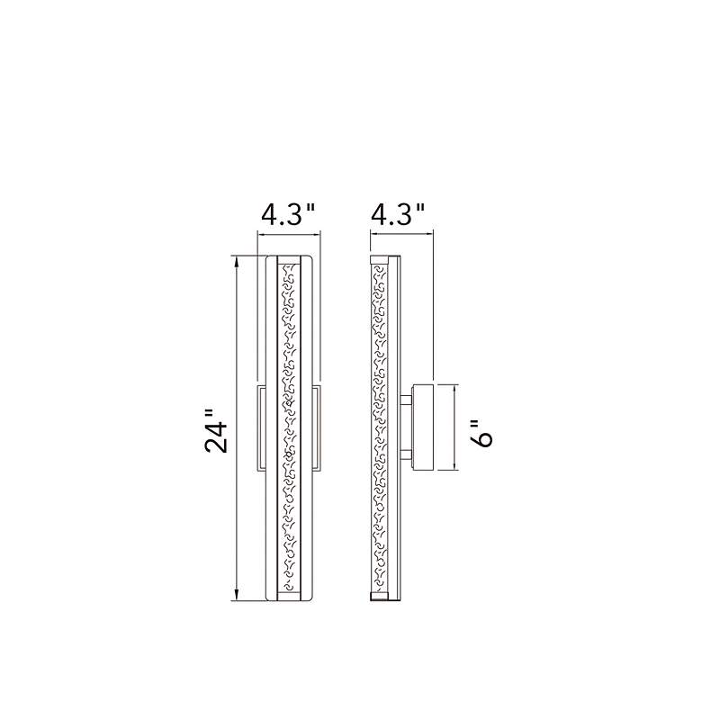 Image 6 Fiji 24" High Black LED Outdoor Wall Light more views