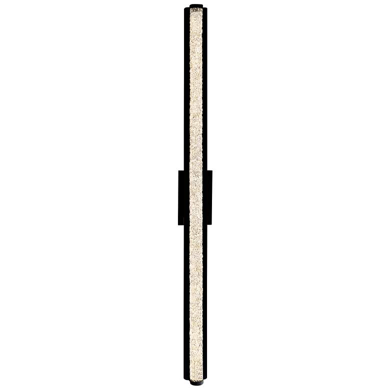 Image 1 Fiji 48" High Black Crystal LED Outdoor Wall Light