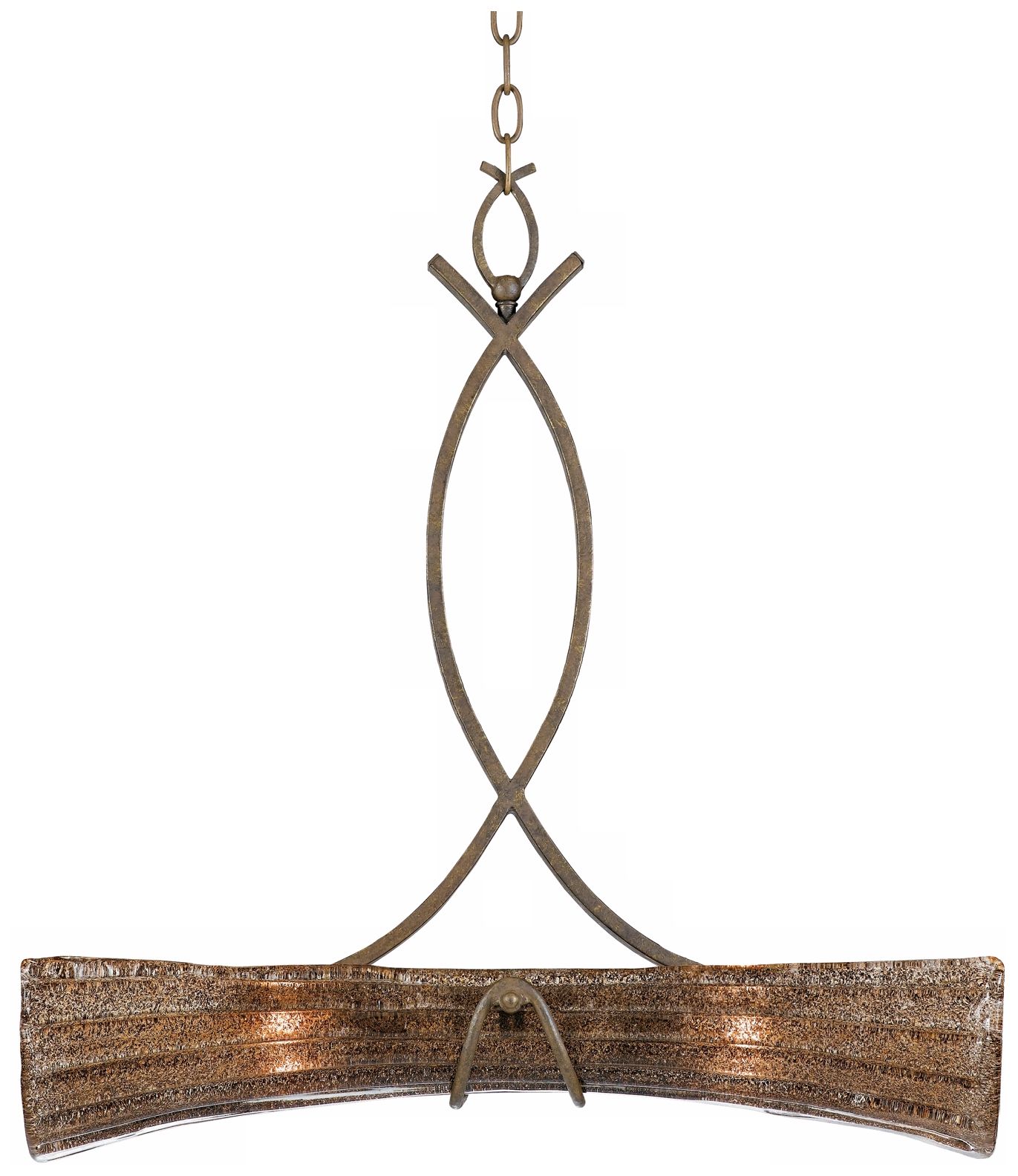 Fiji Collection Aged Bronze Pendant Chandelier