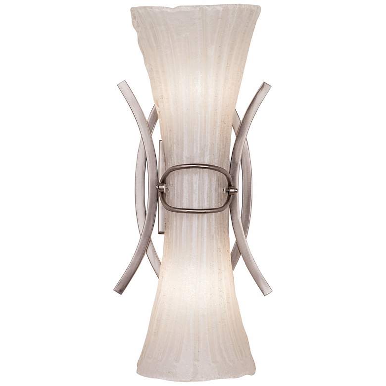 Image 1 Fiji Collection Satin Nickel 23 1/2 inch High Wall Sconce