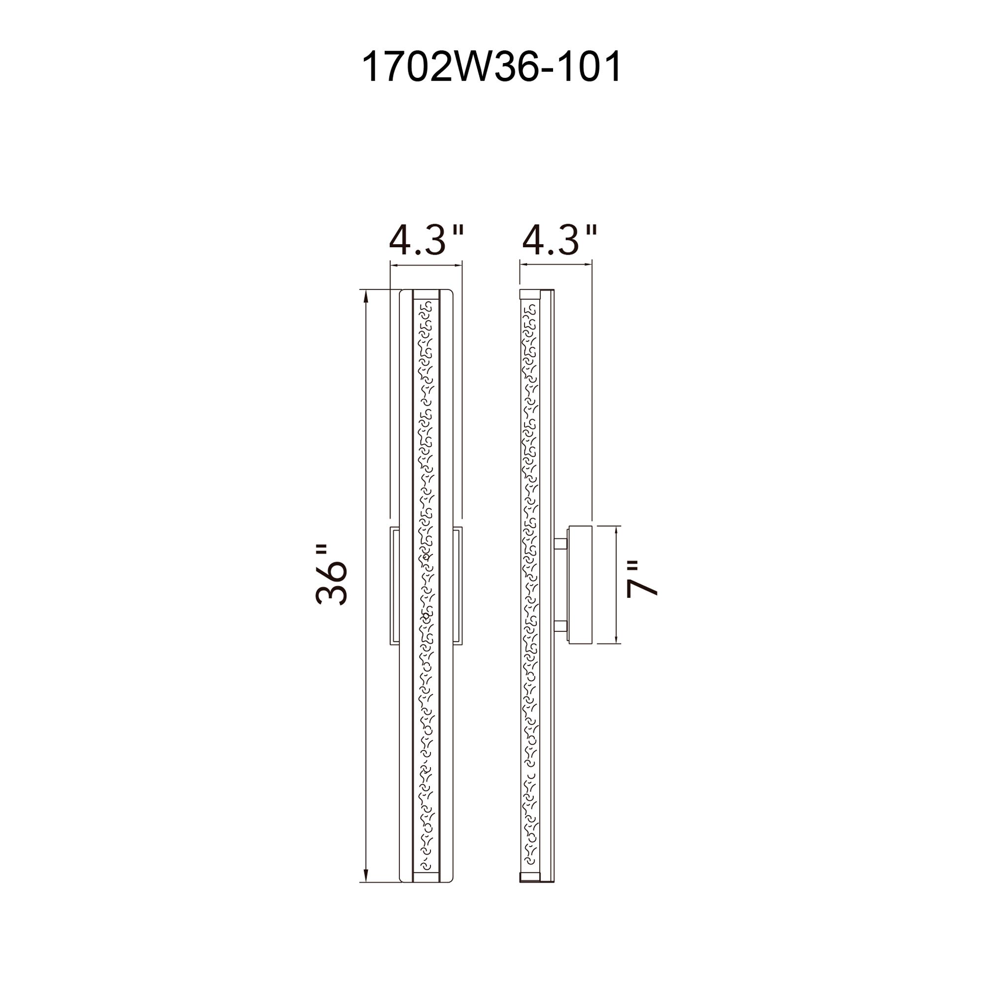 Image 6 Fiji Integrated LED 36in Black Outdoor Wall Light more views