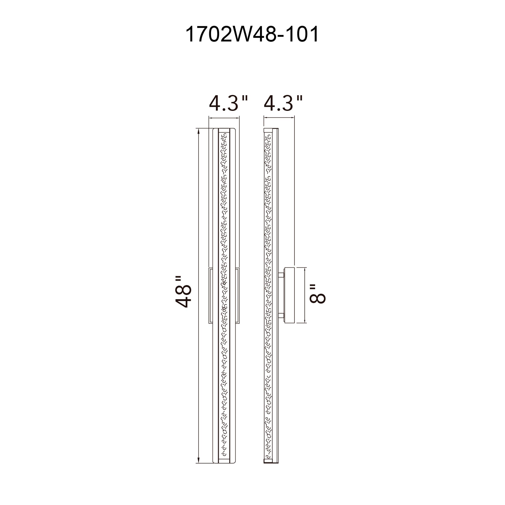 Image 6 Fiji Integrated LED 48in Black Outdoor Wall Light more views
