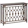 Filagree 42" Wide Brown Natural Wood and Metal Console Table