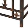 Filagree 42" Wide Brown Natural Wood and Metal Console Table