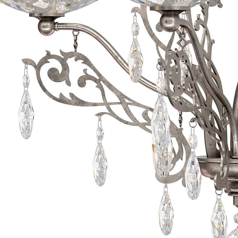 Image 4 Filigrae 16"H x 14"W 2-Light Crystal Wall Sconce in Antique Silve more views