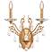 Filigrae 16"H x 14"W 2-Light Crystal Wall Sconce in French Gold