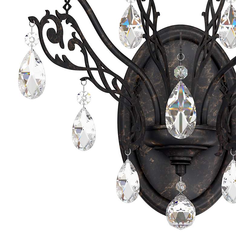 Image 3 Filigrae 16"H x 14"W 2-Light Crystal Wall Sconce in Heirloom Bron more views