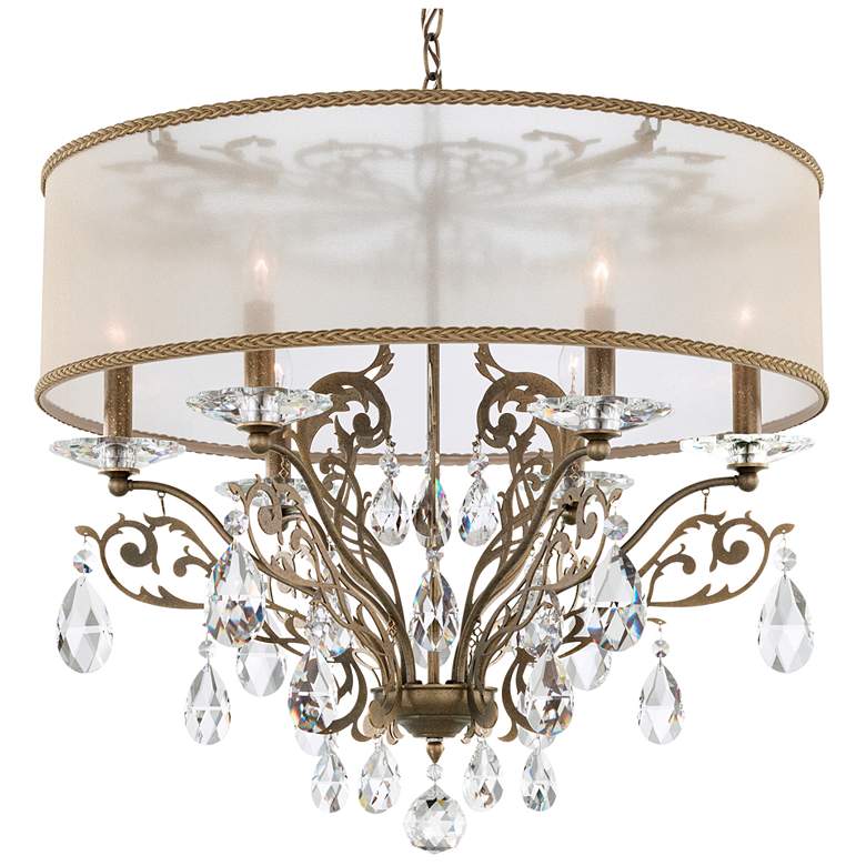Image 1 Filigrae 22 inchH x 24 inchW 6-Light Crystal Chandelier in Etruscan Gold