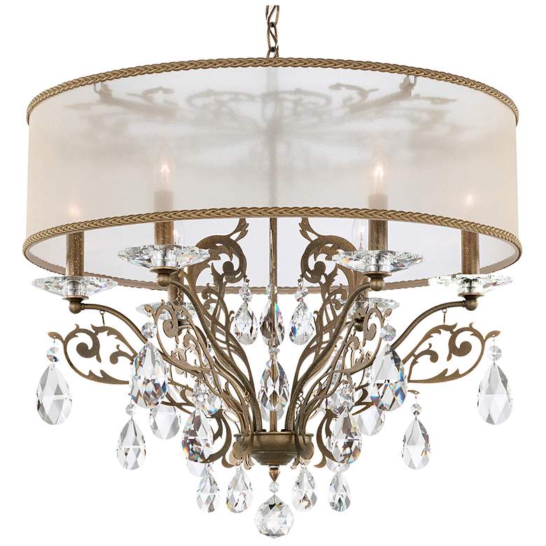 Image 2 Filigrae 22"H x 24"W 6-Light Crystal Chandelier in Etruscan Gold
