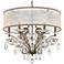 Filigrae 22"H x 24"W 6-Light Crystal Chandelier in Etruscan Gold