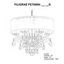 4_Filigrae 22"H x 24"W 6-Light Crystal Chandelier in Etruscan Gold more views