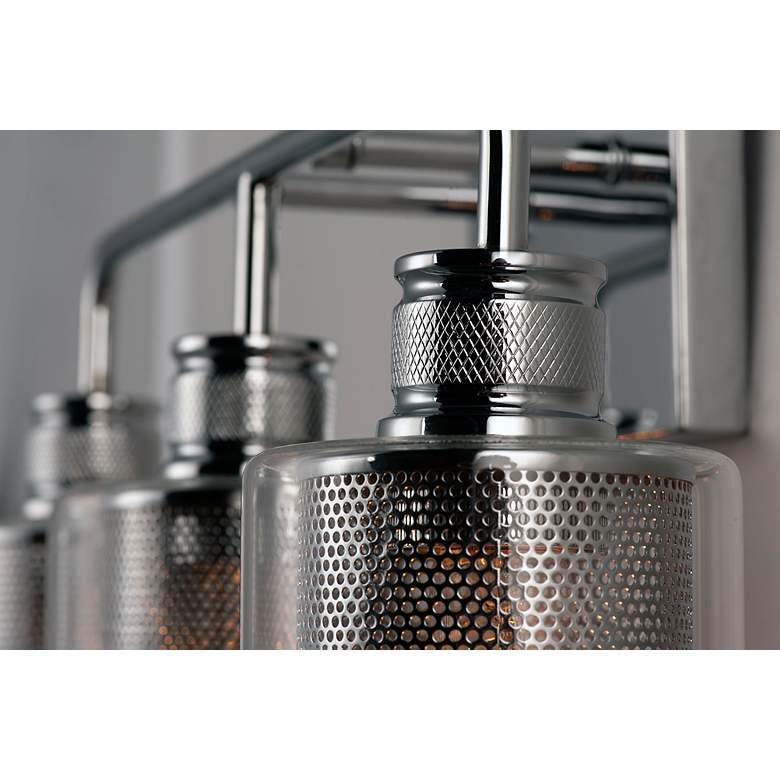 Image 3 Filigree 4-Light " Wide Polished Chrome Wall Sconce more views
