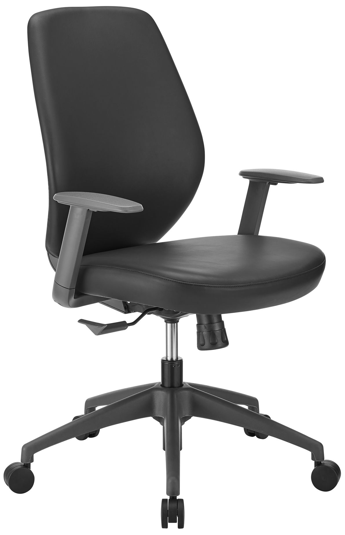Thumbnail2 of Filip Low Back Office Chair in Black Leatherette more views