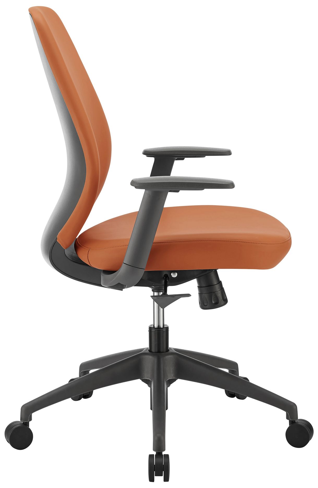 Image 4 Filip Low Back Office Chair in Cognac Leatherette more views