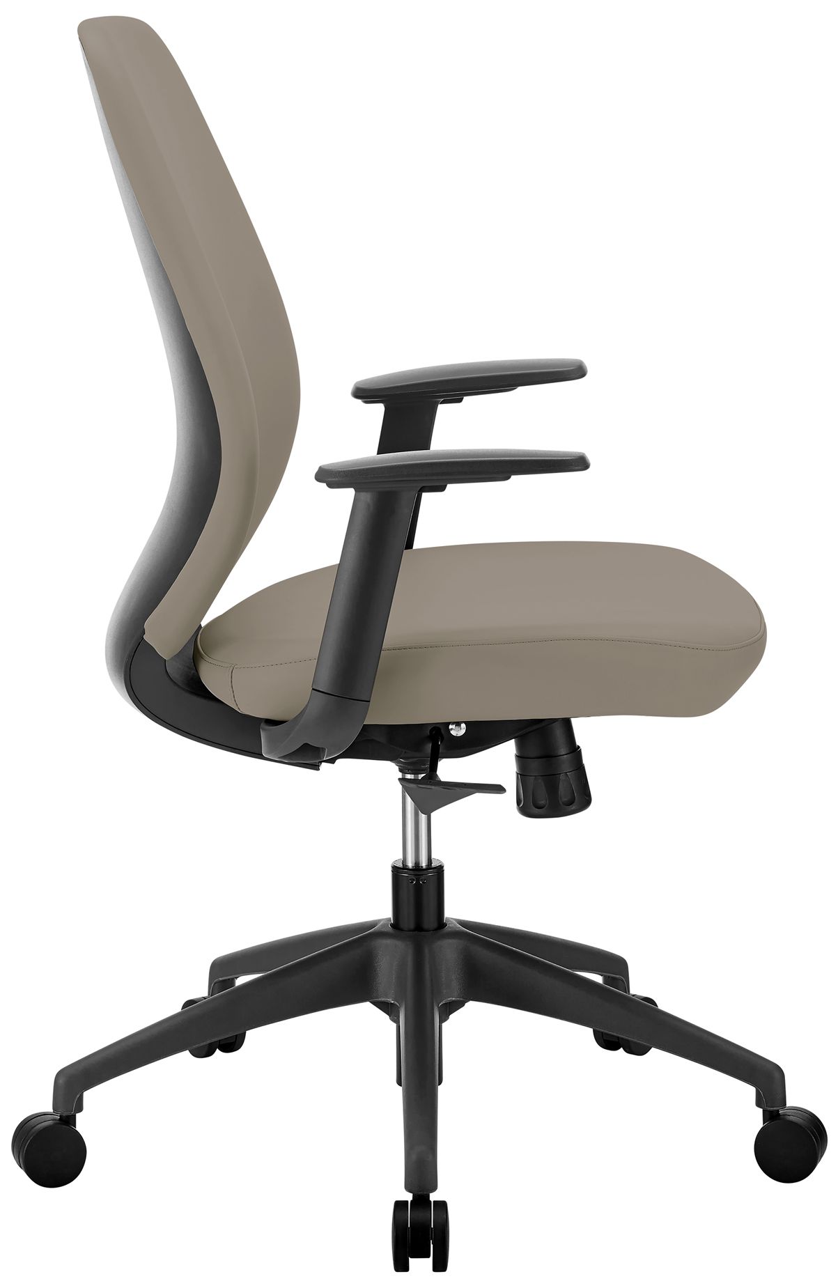Thumbnail3 of Filip Low Back Office Chair in Light Gray Leatherette more views