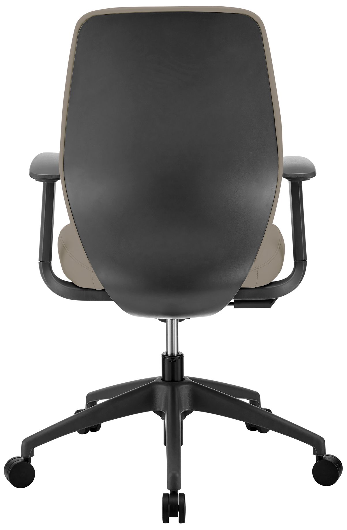 Filip Low Back Office Chair in Light Gray Leatherette
