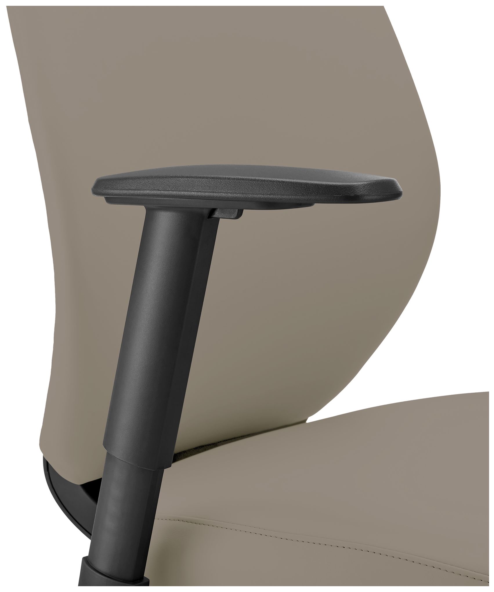 Filip Low Back Office Chair in Light Gray Leatherette