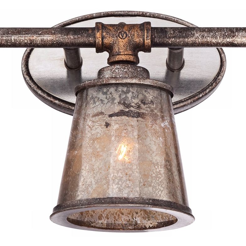 Fillmore 23 1/4" Wide Industrial Rust 3Light Bath Fixture 4M501 Lamps Plus