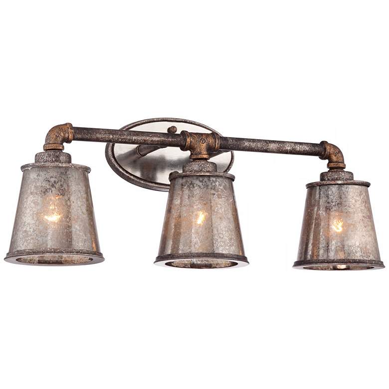 Image 4 Fillmore 23 1/4 inch Wide Industrial Rust 3-Light Bath Fixture more views