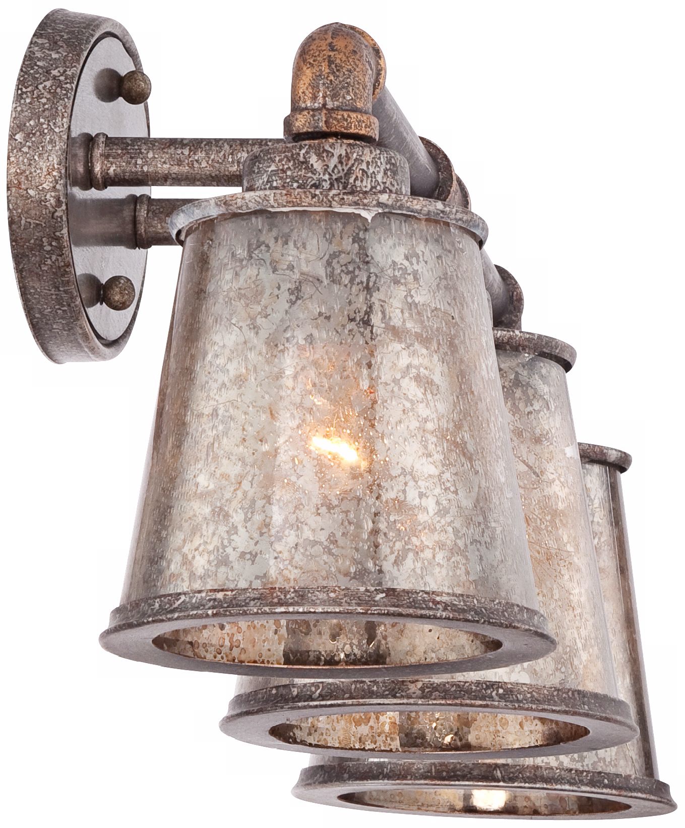 Fillmore 23 1/4" Wide Industrial Rust 3Light Bath Fixture 4M501