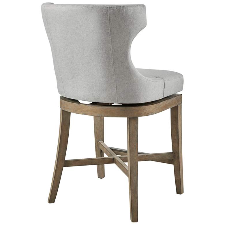 Image 6 Fillmore 25 1/4" Light Gray Fabric Swivel Counter Stool more views