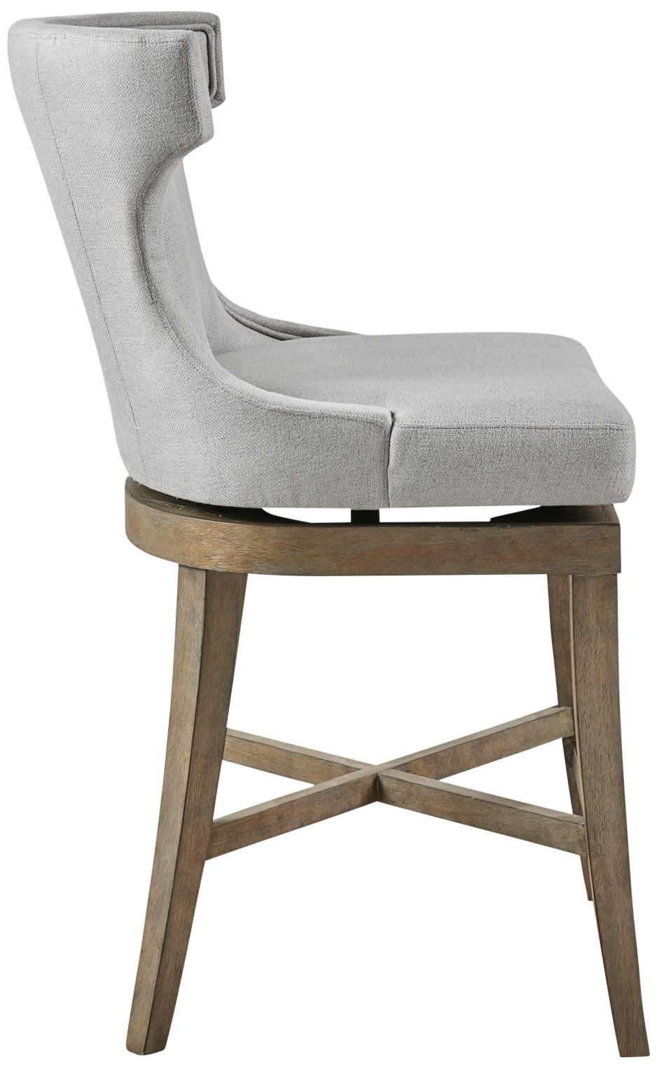 Fillmore 25 1/4" Light Gray Fabric Swivel Counter Stool