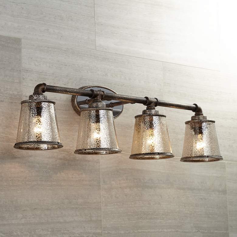 Image 1 Fillmore 31 3/4" Wide Industrial Rust Bathroom Light