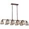 Fillmore 47 1/2" Wide Rust Kitchen Island Light Chandelier