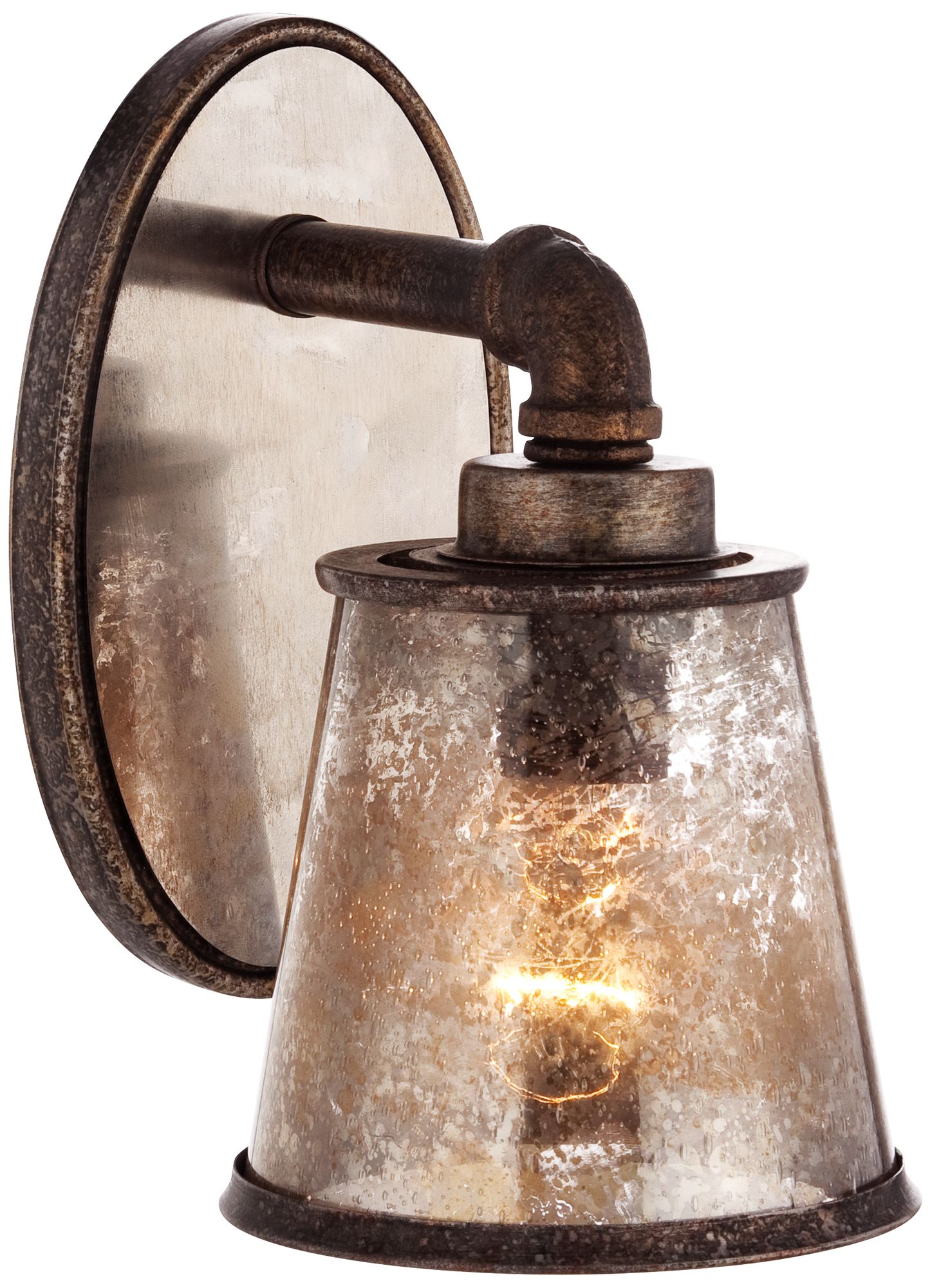 Fillmore 9" High Industrial Rust Wall Sconce