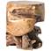 Fillmore Aged Natural Teak Wood Round Outdoor Accent Stool