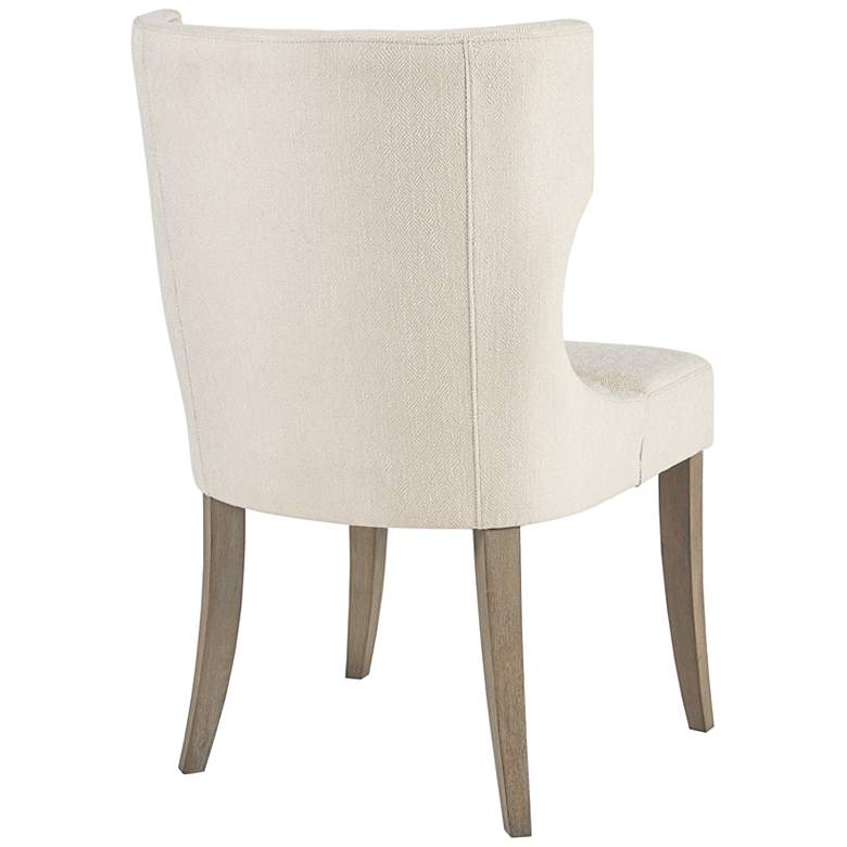 Image 6 Fillmore Cream Fabric Wingback Dining Chair more views