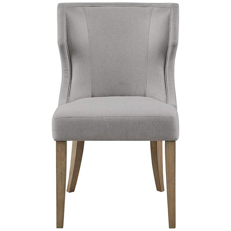 Image 2 Fillmore Light Gray Fabric Wingback Dining Chair