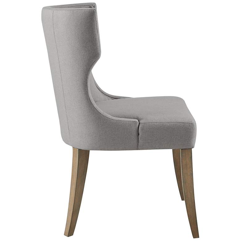 Image 6 Fillmore Light Gray Fabric Wingback Dining Chair more views