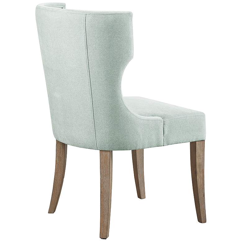 Image 4 Fillmore Light Sage Green Fabric Wingback Dining Chair more views